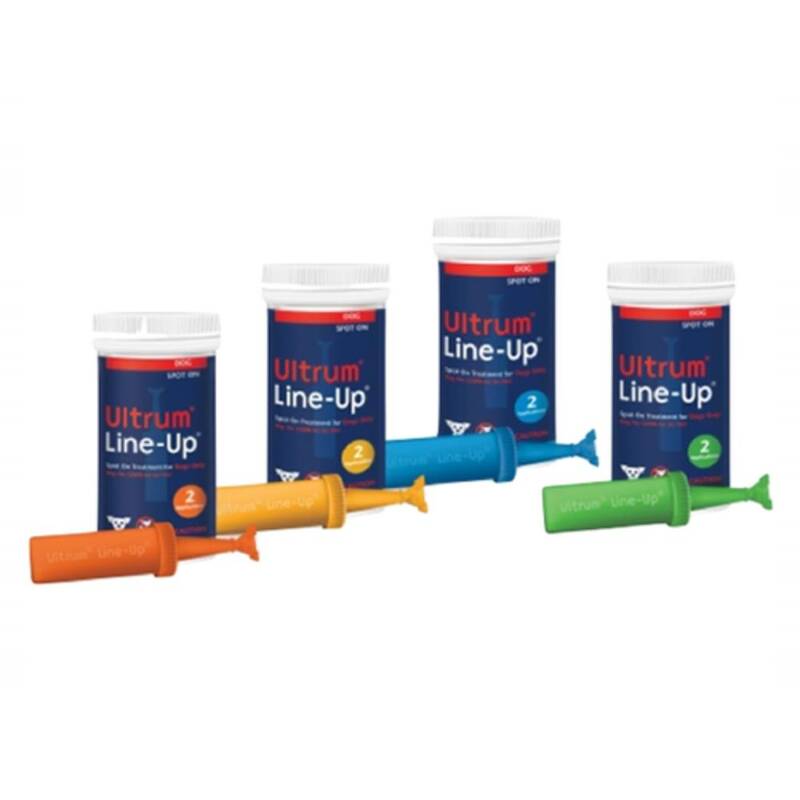 Ultrum Line-Up Spot-On For Medium Dogs 22-44 Lbs (Green) 4 Pack