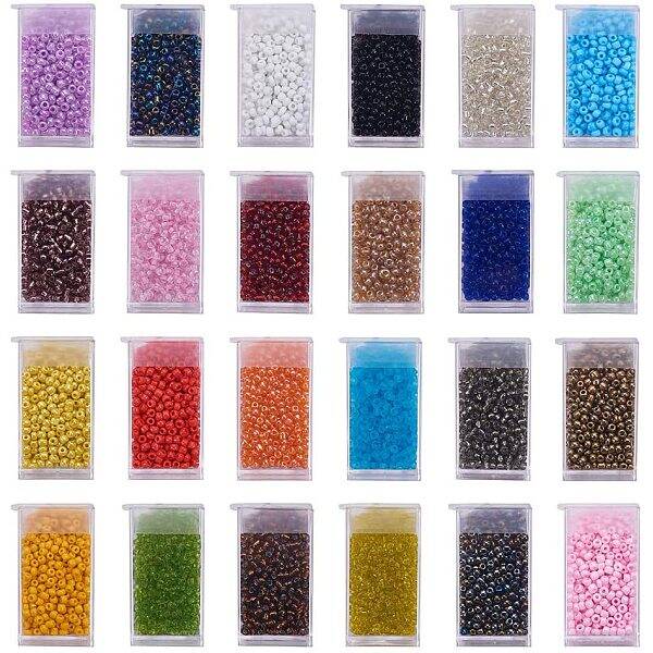 about 24 Color 3mm Seed Beads