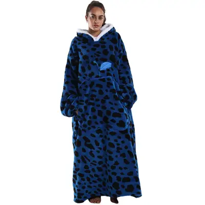 Msrlassn Plus Size Wearable Hoodie Blanket for Women Men, Oversized Hoodie Blanket Cozy Warm Flannel Sweatshirt with Big Pock...