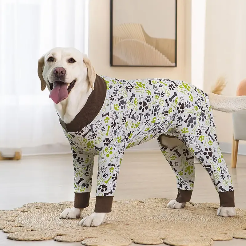 Paw Print Pet Shirt, Comfortable Soft Breathable Two-Legged Dog Clothes, Pet Clothes for Indoor Wear, Dog Apparel