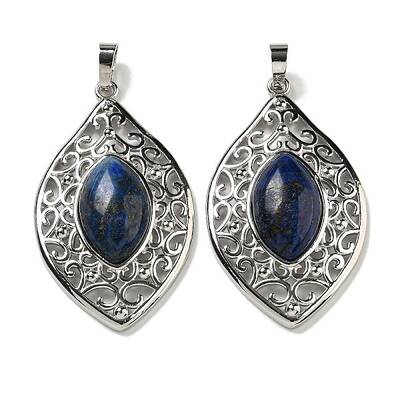 Natural Dyed Lapis Lazuli Pendants
