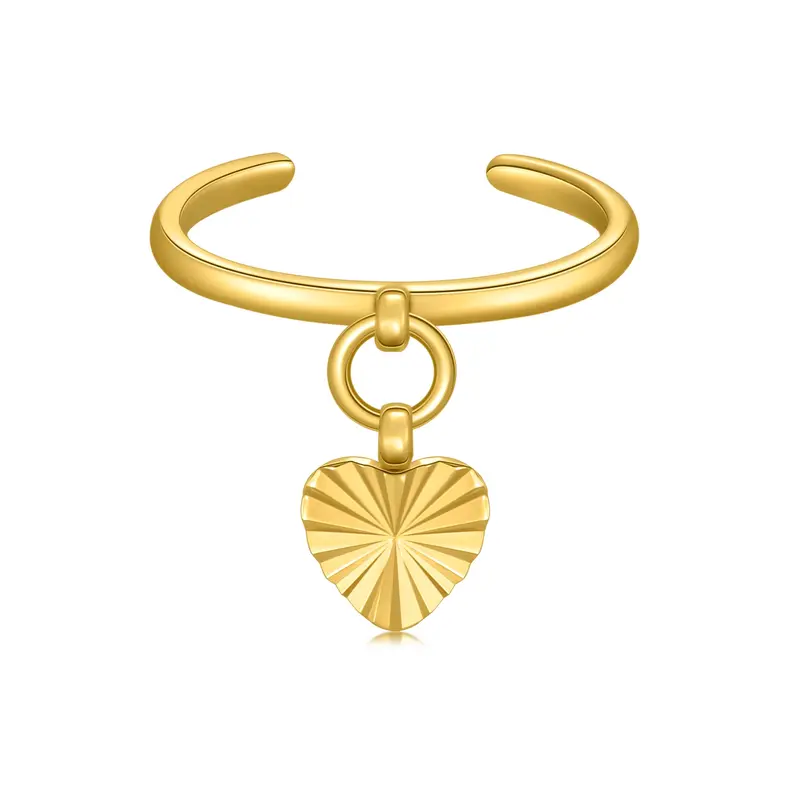 14K Gold Heart Toe Ring