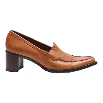 ZAMAGNI Loafer Shoes Brown Leather Womens UK 6