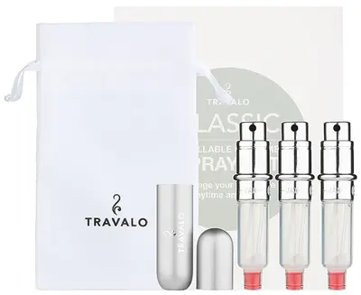 Travalo Classic HD - refillable bottle 3 x 5 ml (silver)