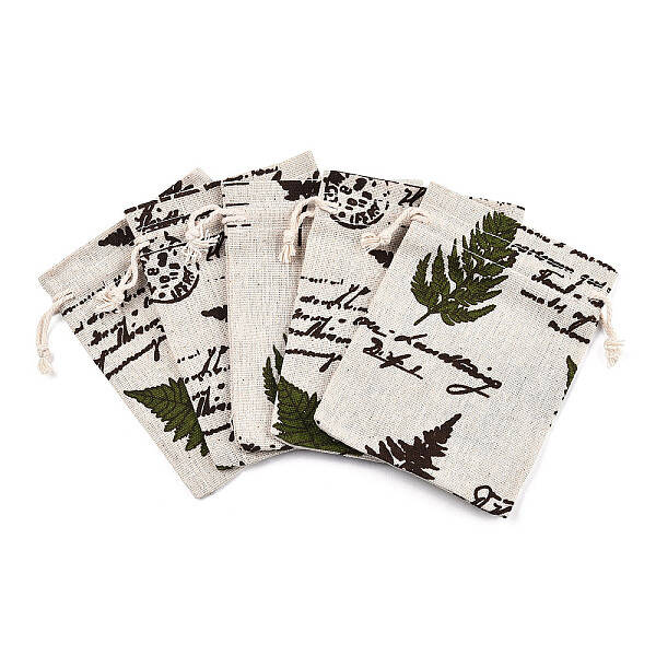 Polycotton(Polyester Cotton) Packing Pouches Drawstring Bags