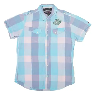 TOMMY HILFIGER Mens Shirt Blue Check M
