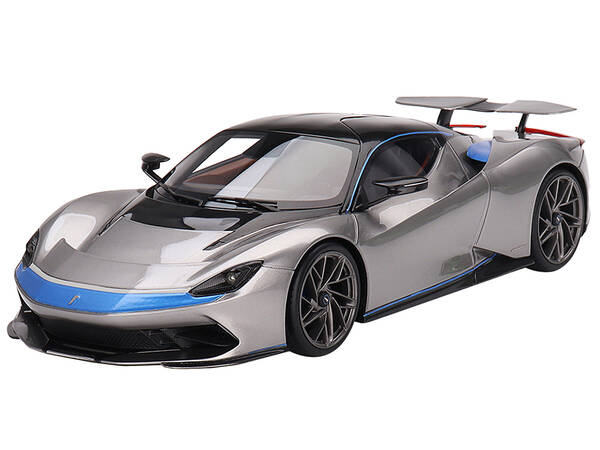 2019 Automobili Pininfarina Battista Grigio Luserna Silver Metallic with Iconica Blu Blue Accents and Black Top \