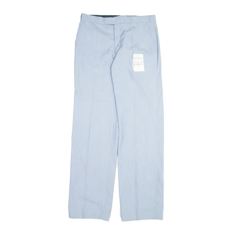 Blue Relaxed Straight Trousers Womens W30 L33