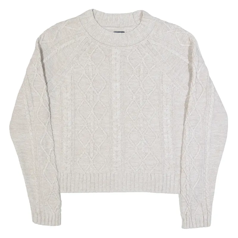 GAP Womens Jumper Beige Cable Knit M