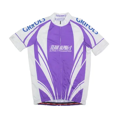 JACKROO Full Zip Cycling Shirt Jersey Purple Short Sleeve Mens M