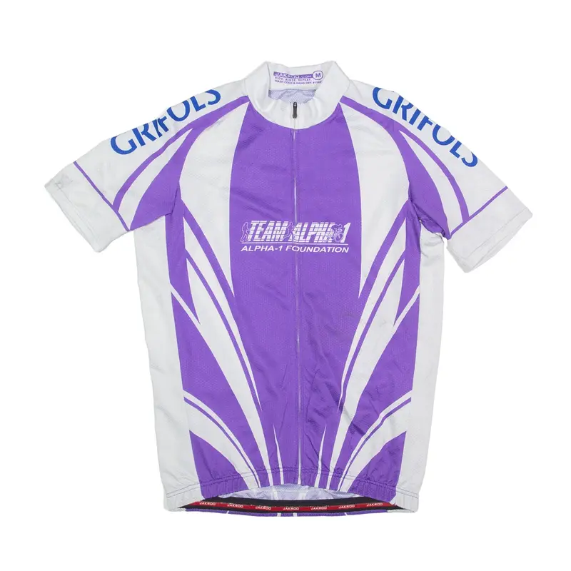 JACKROO Full Zip Cycling Shirt Jersey Purple Short Sleeve Mens M