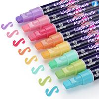 Extra Large Chalk for Chalkboards Macaron Color Liquid Chalk Set Erasable Pastel 10 MM 3-In-1 Nib Pastel Chalk for Car Glass ...