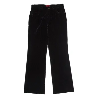 WUHAIQI Polka Dot Womens Corduroy Trousers Black Regular Flared W31 L32