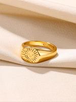 Vintage Sun Design Metal Ring, Gifts for Girlfriend, Casual All-match Jewelry for Teens Gift, Simple Classic Fashion Accesso...