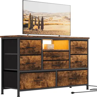 GARVEE Wide Dresser with 8 Large Drawers for 55\