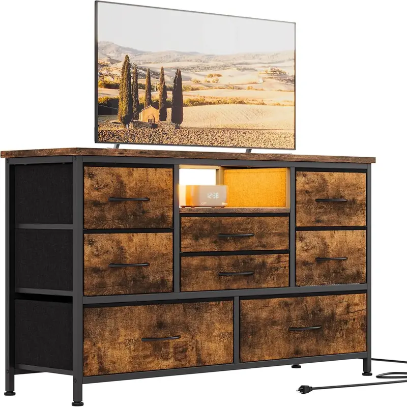 GARVEE Wide Dresser with 8 Large Drawers for 55\
