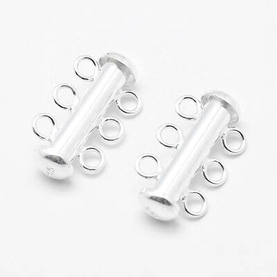 Sterling Silver Slide Lock Clasps