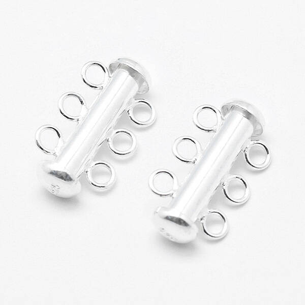 Sterling Silver Slide Lock Clasps
