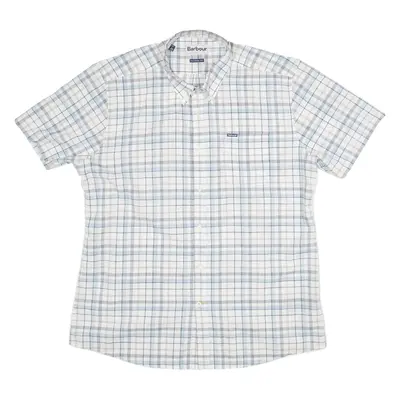 BARBOUR Tailored Fit Mens Shirt Blue Check XL