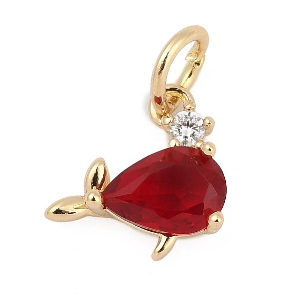 Brass Pave Cubic Zirconia Charms
