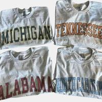 Distressed Varsity Ver 2 College Football T-Shirt – Sport Grey, unisex classic cotton tee with a vintage athletic look, per...