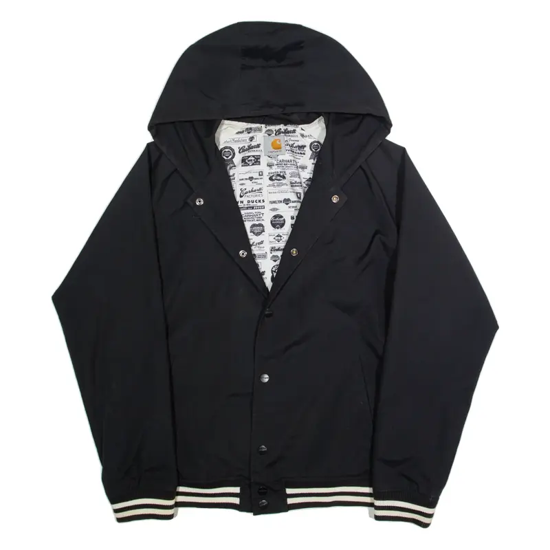 CARHARTT Mens Jacket Black Hooded XL