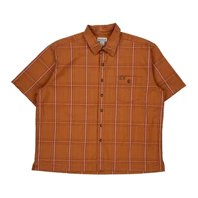 Carhartt Checked Short Sleeve Shirt - 2XL Orange Cotton