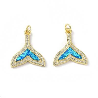 Brass Micro Pave Cubic Zirconia Pendants