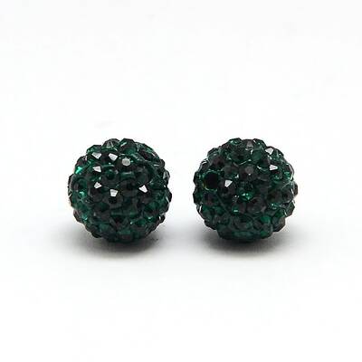 Polymer Clay Rhinestone Beads