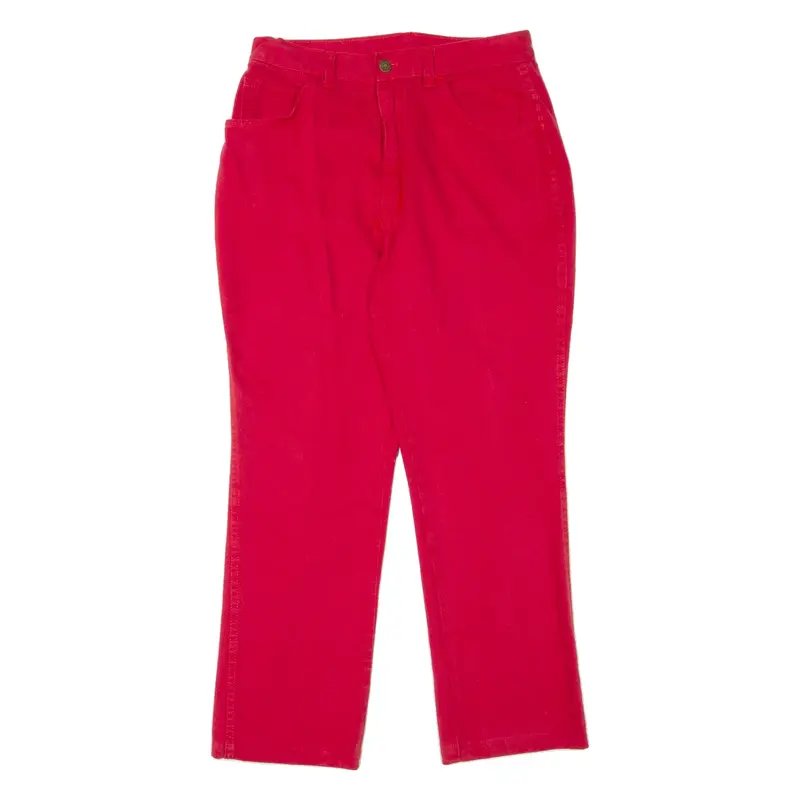 Womens Jeans Red Regular Straight 90s W29 L26