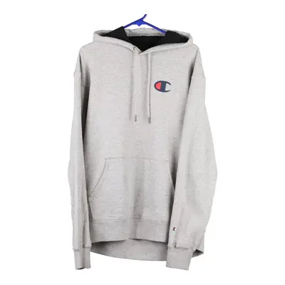 Champion Hoodie - Large Grey Cotton Blend