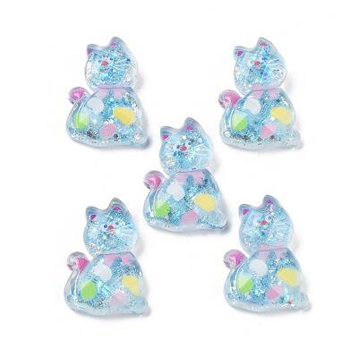 Transparent Resin Bowknot Kitten Decoden Cabochons