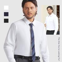 Fliwos Men's Wrinkle-Free Dress Shirt | Long Sleeve Button-Up Business Shirt with 4-Way Stretch & Collar Stays | Non-Iron & S...