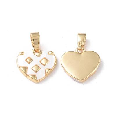 Shell Heart Charms