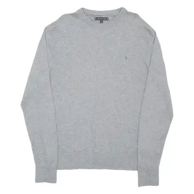 TOMMY HILFIGER Mens Jumper Grey Tight Knit XL