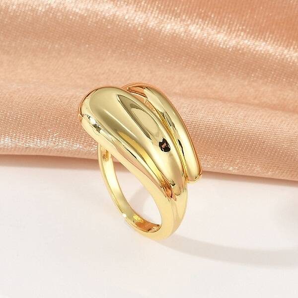 Teardrop Brass Finger Rings for Women