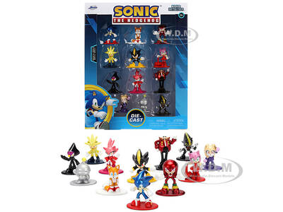 Set of 12 Diecast Figures Sonic The Hedgehog Video Games Nano Metalfigs Series Diecast Models by Jada