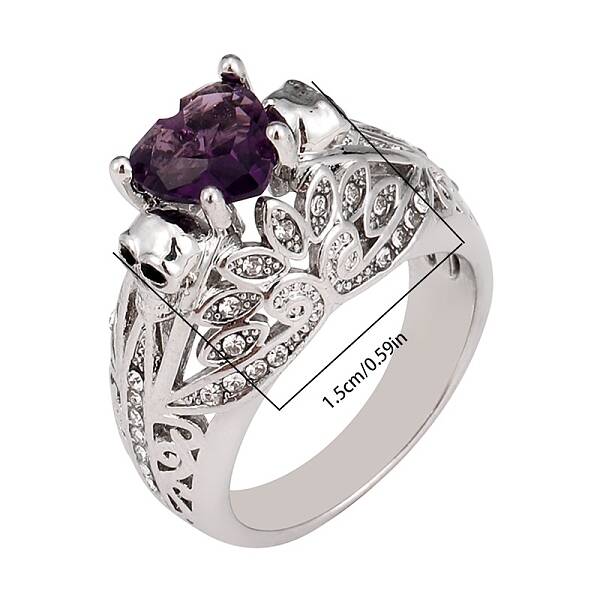 Alloy Rhinestone Wide Band Rings