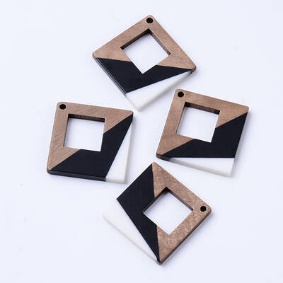 Resin & Walnut Wood Pendants