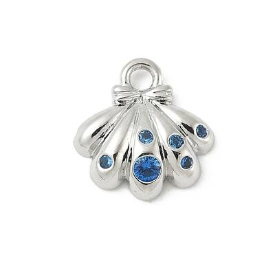 Brass Micro Pave Cubic Zirconia Charms