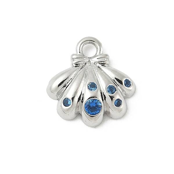Brass Micro Pave Cubic Zirconia Charms