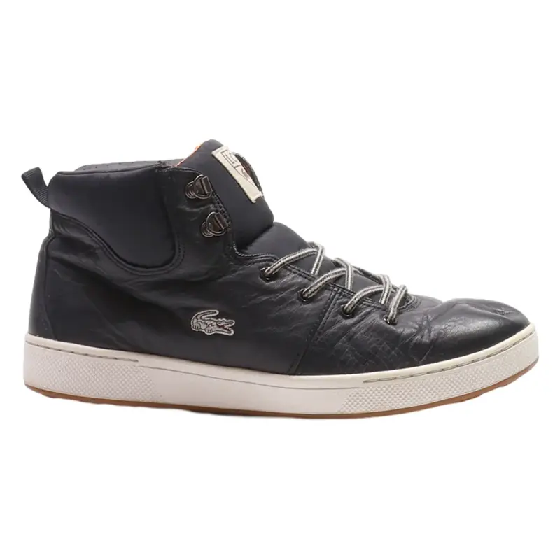 LACOSTE Chukka Boots Black Leather Mens UK 10