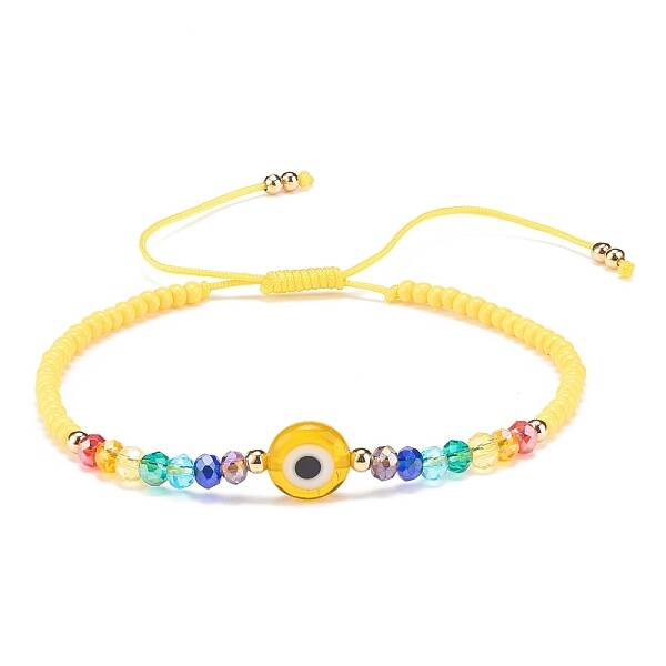 Lampwork Evil Eye & Glass Beaded Bracelet