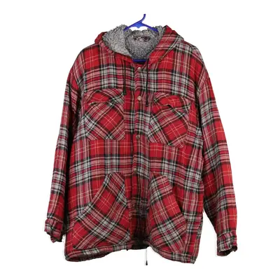 Unbranded Checked Overshirt - Large Red Cotton