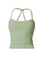 Women's Solid Racer Back Sports Tank Top, Quick Drying Breathable Comfortable Sports Top for Yoga Gym Workout, Sleeveless Gym...