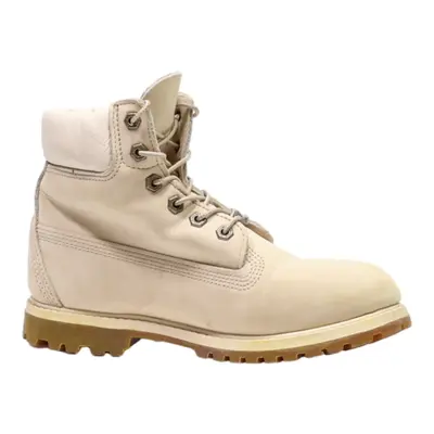 TIMBERLAND Lace-Up Boots Beige Leather Womens UK 7