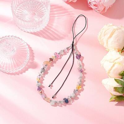 Natural Fluorite Mobile Straps