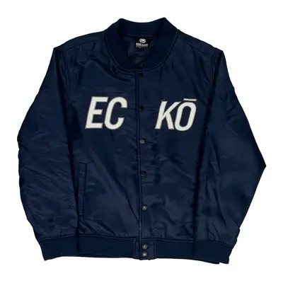 Ecko Unltd Spellout Varsity Jacket - 2XL Navy Polyester