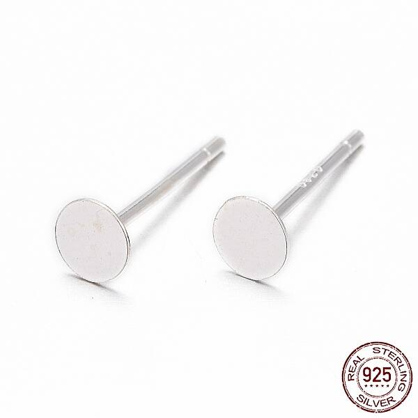 925 Sterling Silver Stud Earring Findings