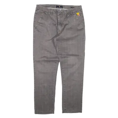 MARINA MILITARE Chino Trousers Grey Slim Straight Womens W32 L27
